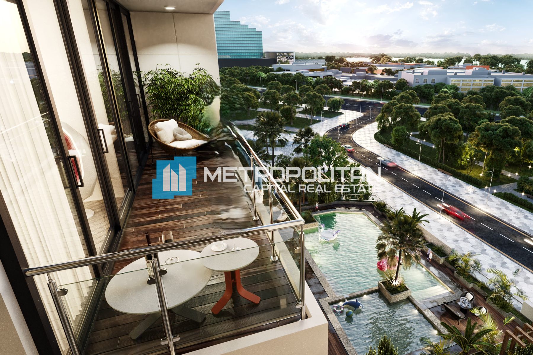 Furnished | High Floor | 1 Bedroom w/ 2 Balconies