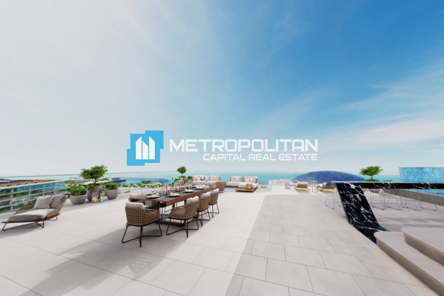 Full Sea Louvre View | 5BR w/ Maids | Private Pool