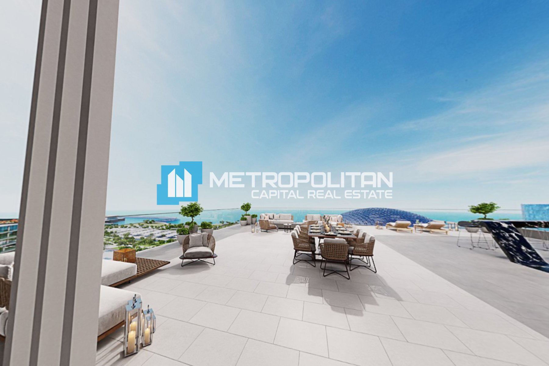 Full Sea Louvre View | 5BR w/ Maids | Private Pool