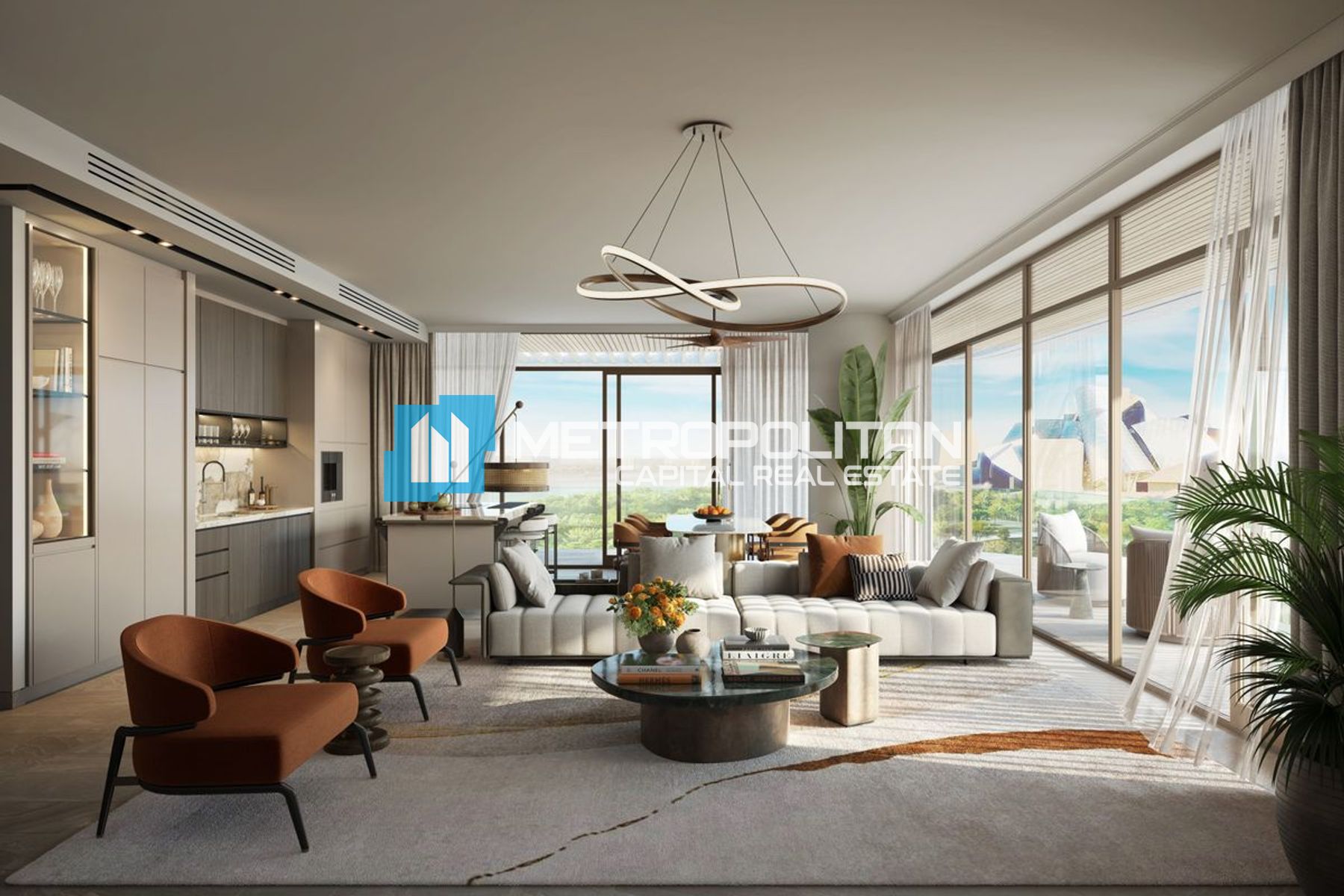 Partial Guggenheim View | Luxury 1BR w/ Balcony