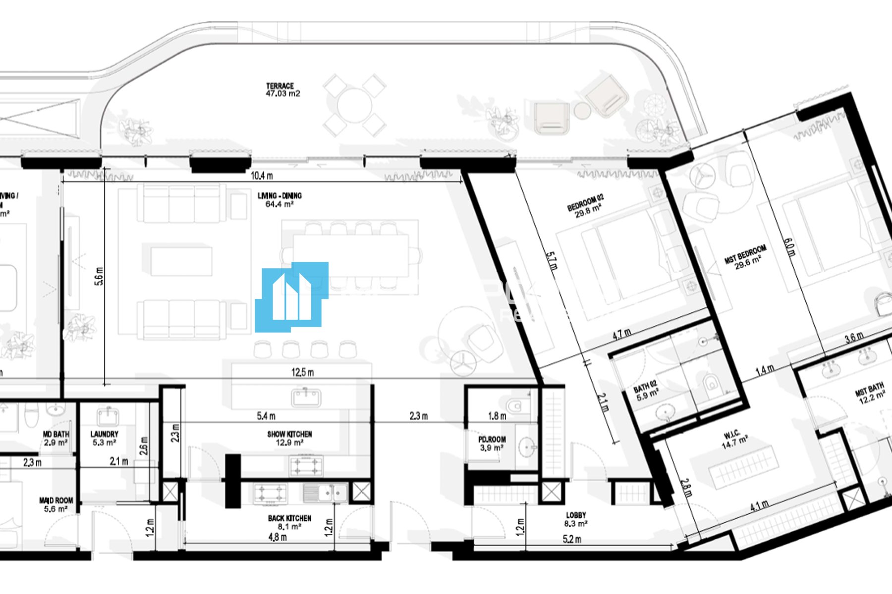 2+MAID | FULL SEA VIEW | LARGE LAYOUT | PRIME UNIT