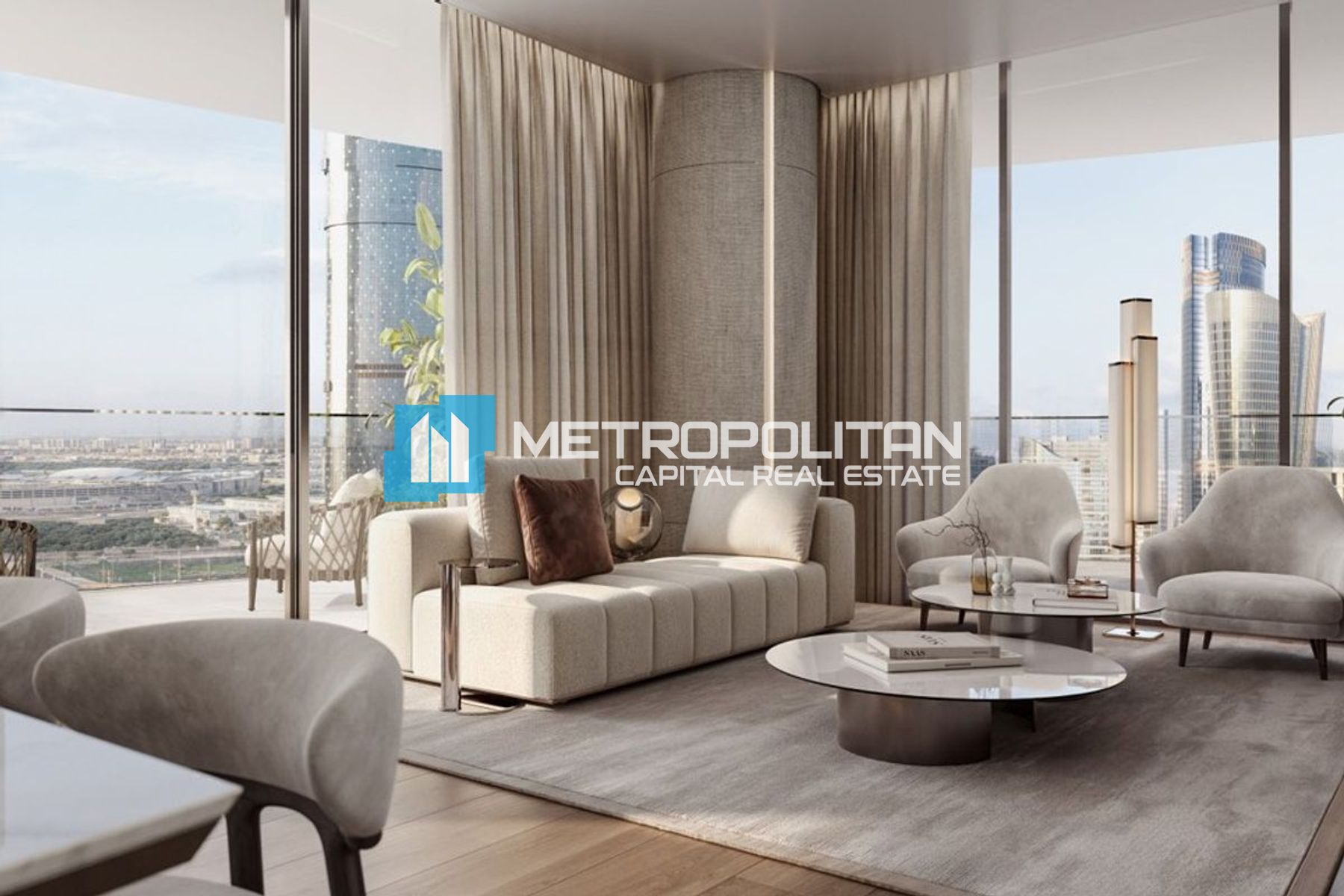 Furnished|1BR w/ Study High-End|Balcony|Canal View