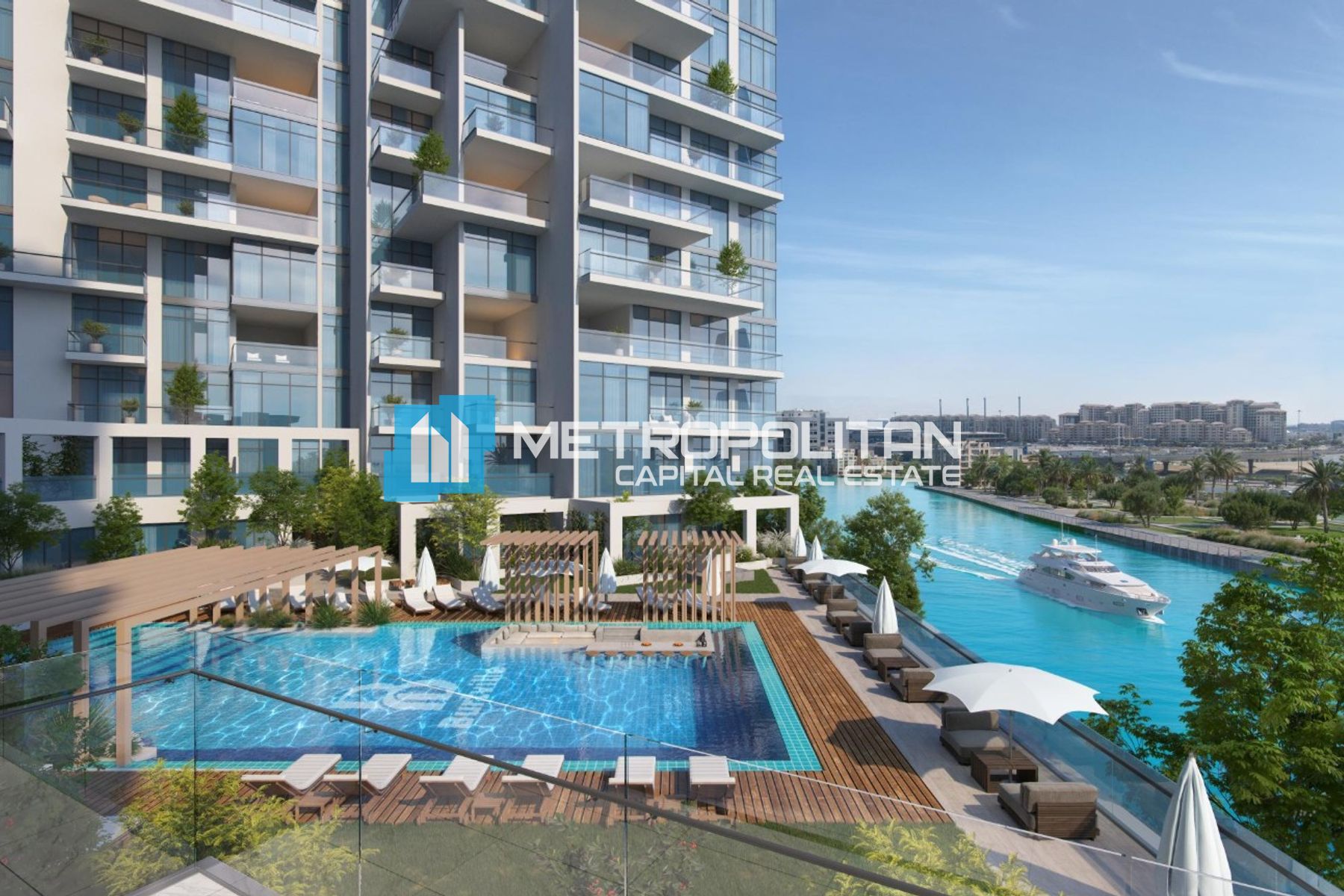 Furnished 3BR+M|High Floor|2 Balconies|Canal View