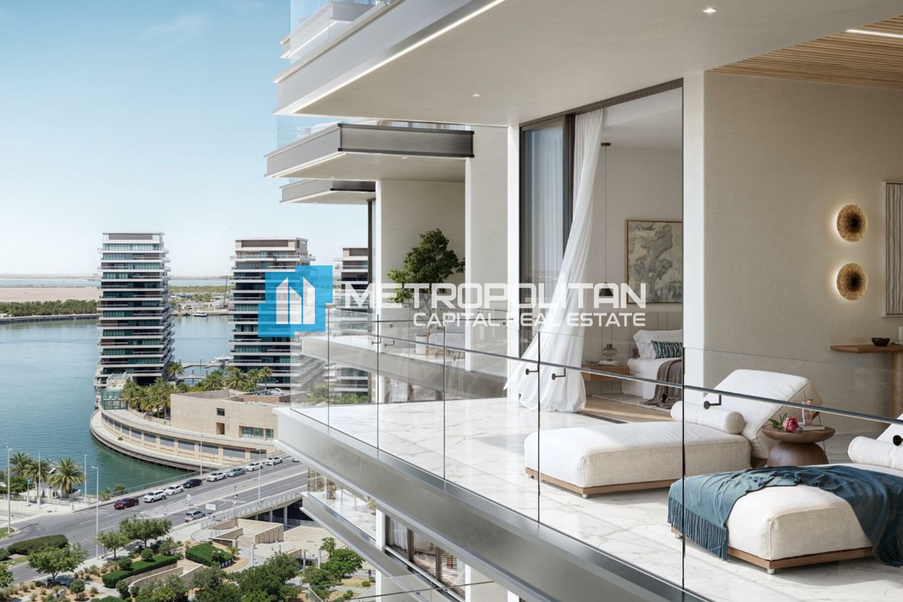 Furnished 3BR+M|High Floor|2 Balconies|Canal View