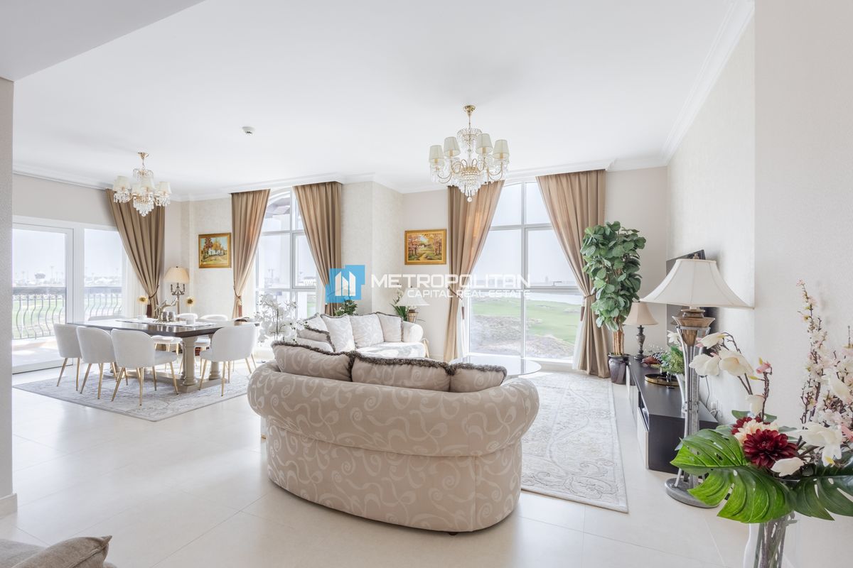 Golf & Sea View | 3 BR w/Maids | Best corner unit