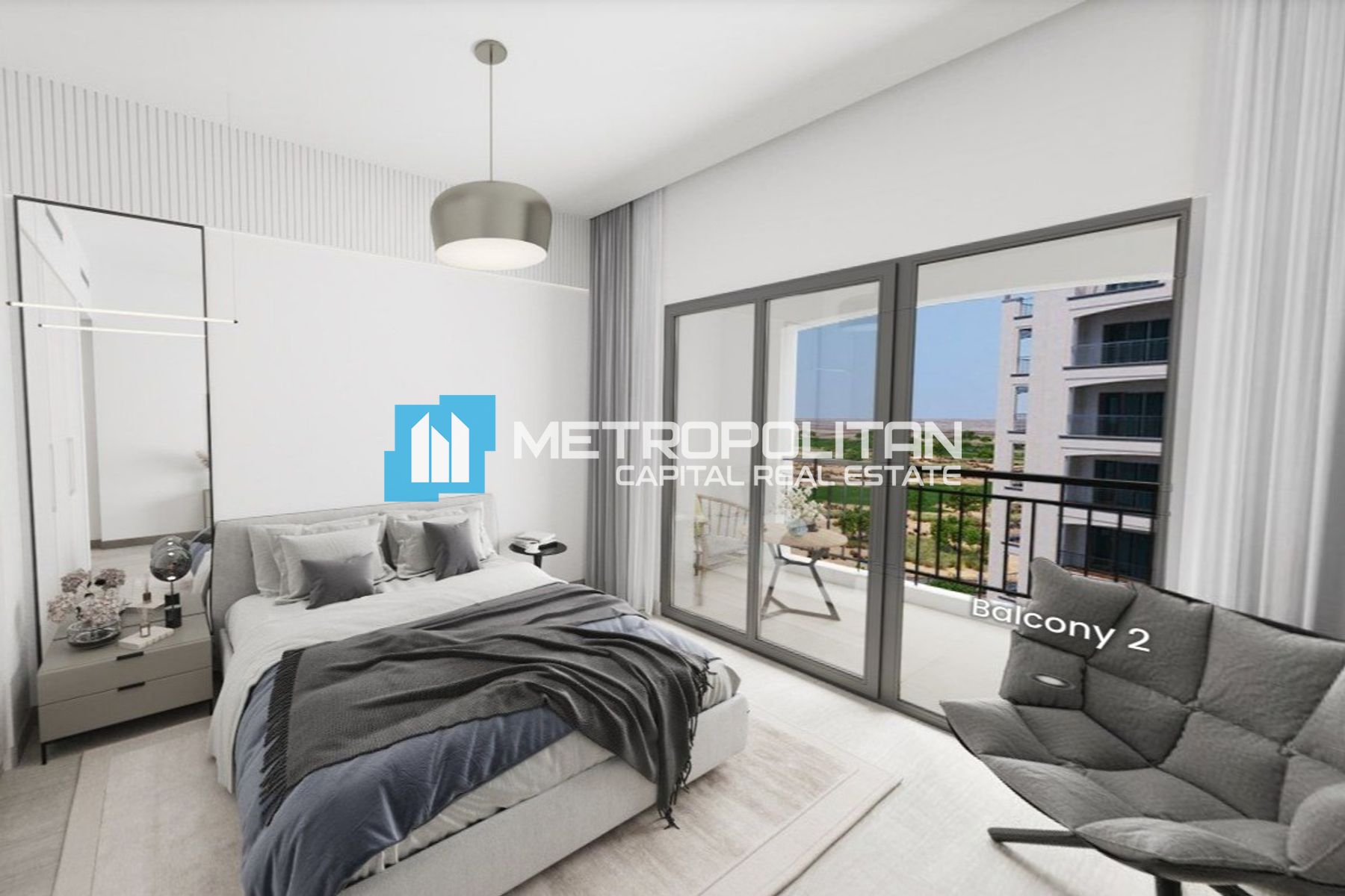 2BR | Fully Furnished | Partial Sea and Golf View