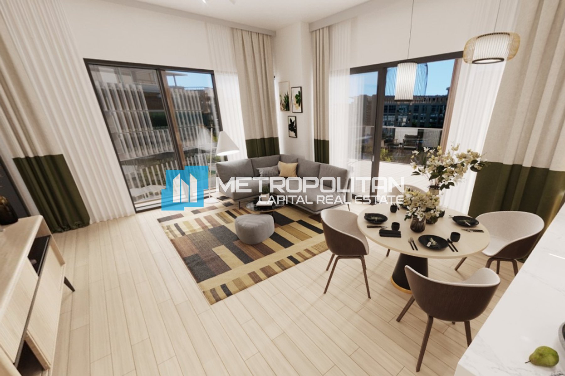 Large Terrace | Elegant Apartment | Fountain Views