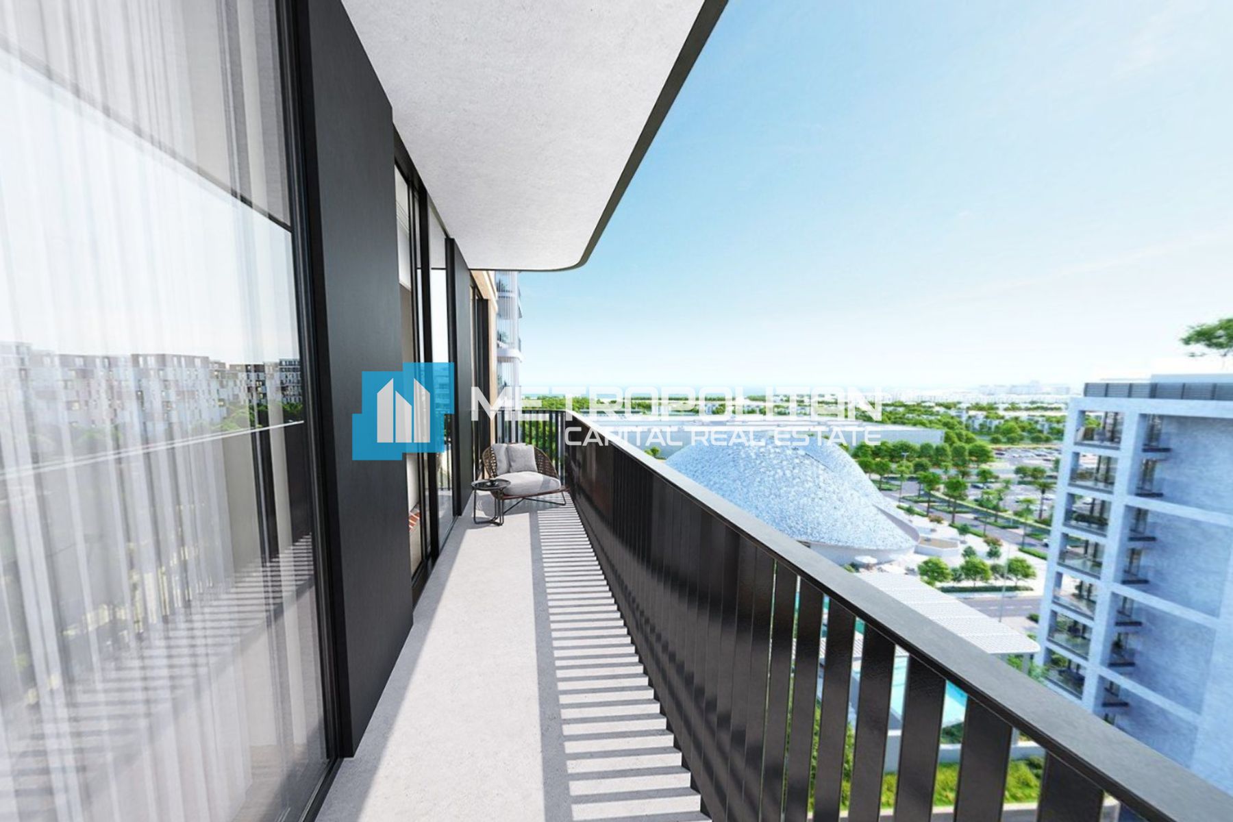Berklee Abu Dhabi View | Top Floor | 1BR+Balcony