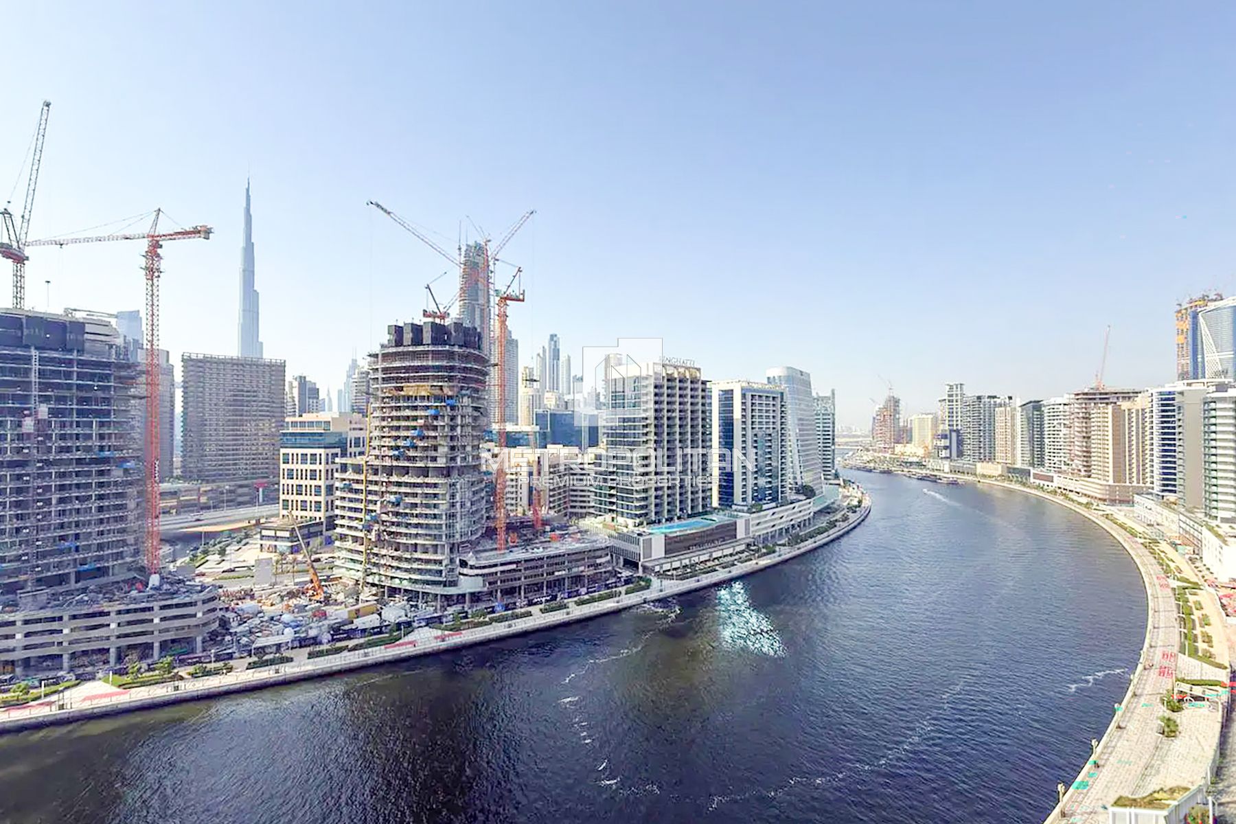 Burj Khalifa View Canal | High Floor | Unfurnished