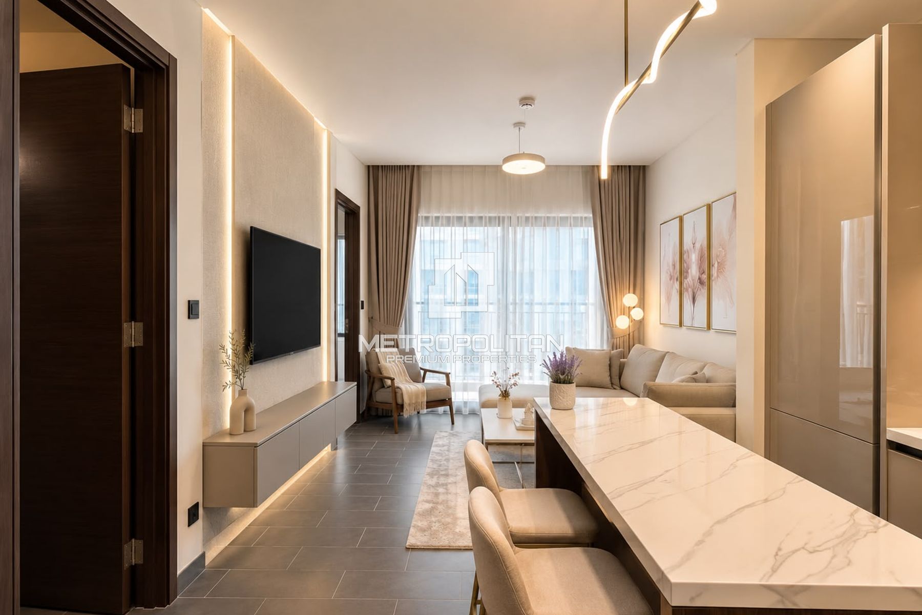 Luxury Furnished 1BR + Study | The Crest