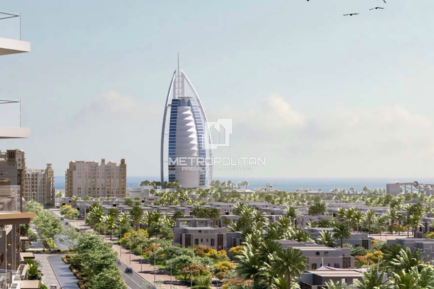 Burj Al Arab View | 1 Bedroom + Study | Mid Floor photo-9