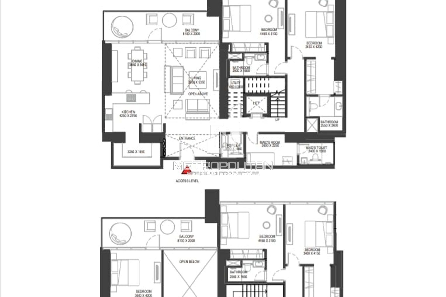 دوبلكس 5 غرف نوم للبيع في مدينة محمد بن راشد – MPS-45061 photo-4