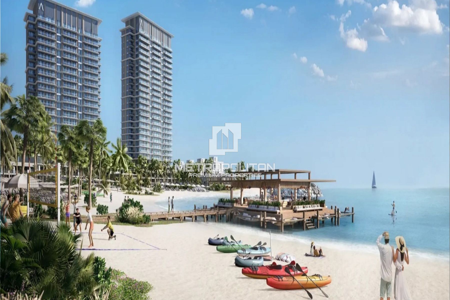Beachfront | High Floor | Marjan Island View