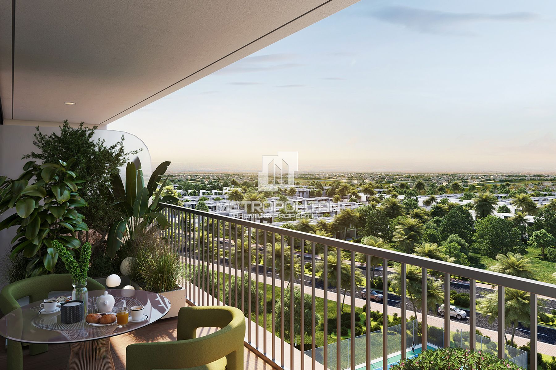 Modern 1BR Apartment | Evergreens DAMAC Hills 2