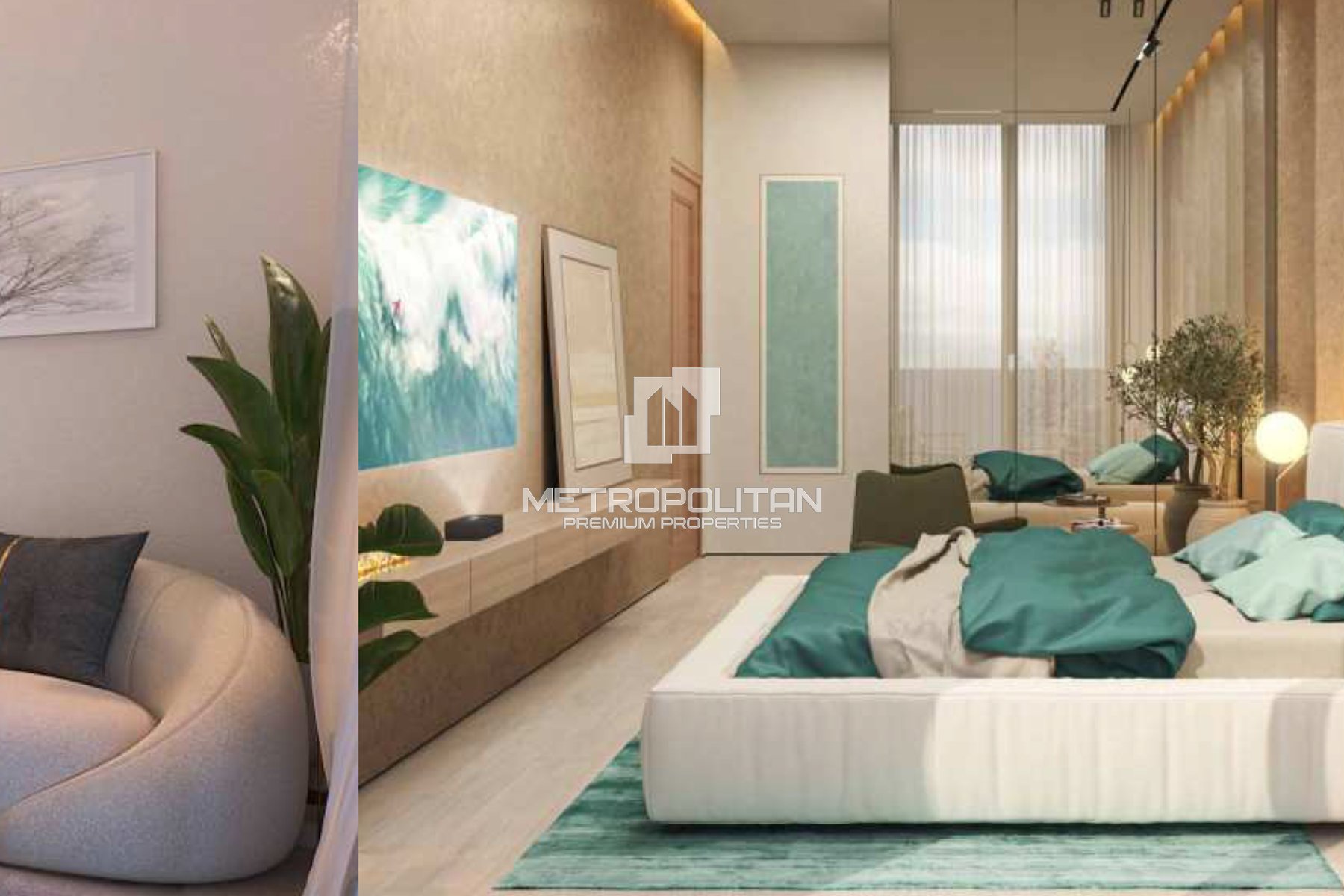 Modern 1BR Apartment | Evergreens DAMAC Hills 2