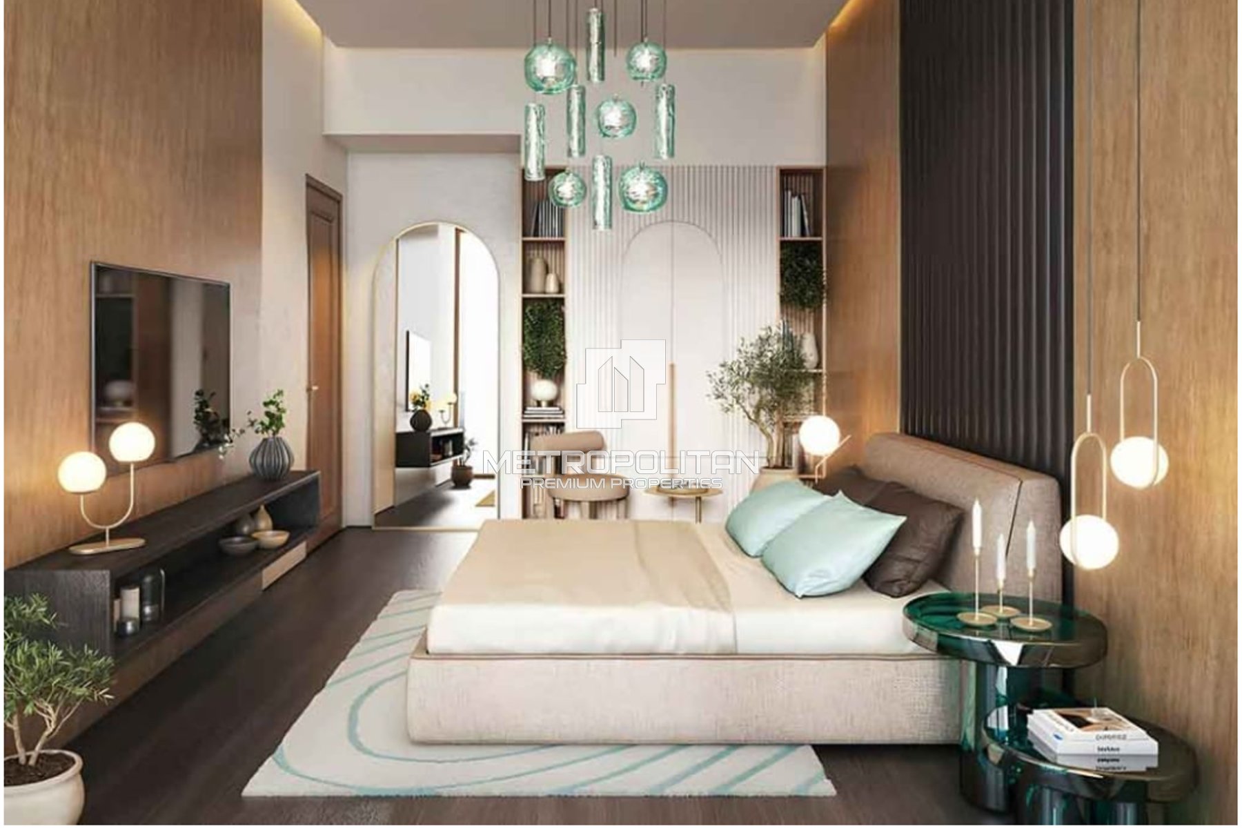 Modern 1BR Apartment | Evergreens DAMAC Hills 2