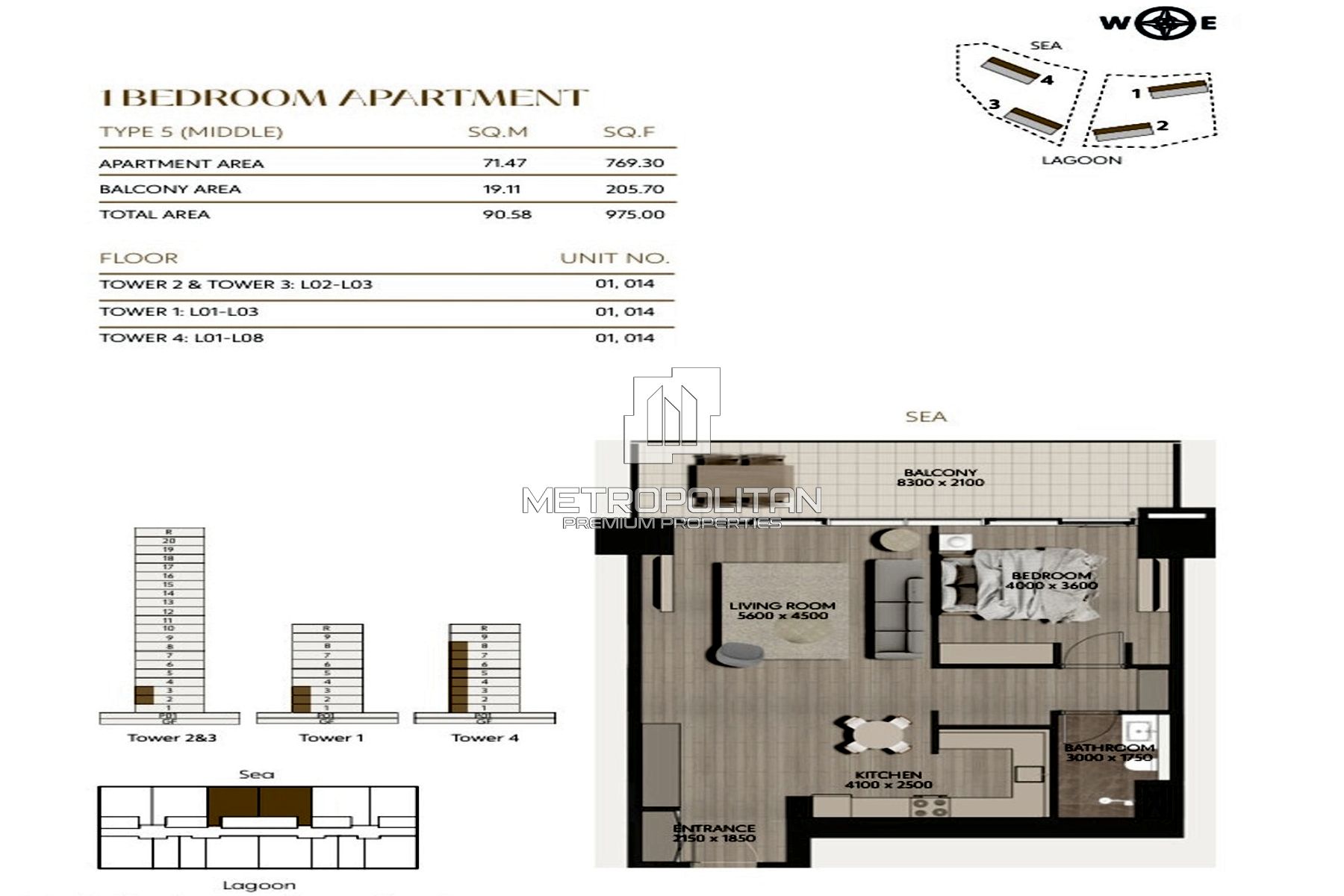 Stunning 1BR in Tower 2 | Luxury Amenities