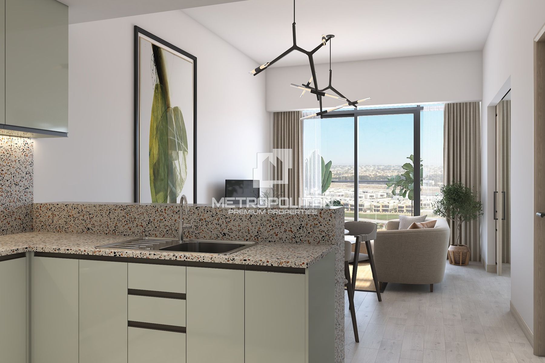 1BR Apartment for Sale in Golf Greens 2, DAMAC Hills - MPS-49340