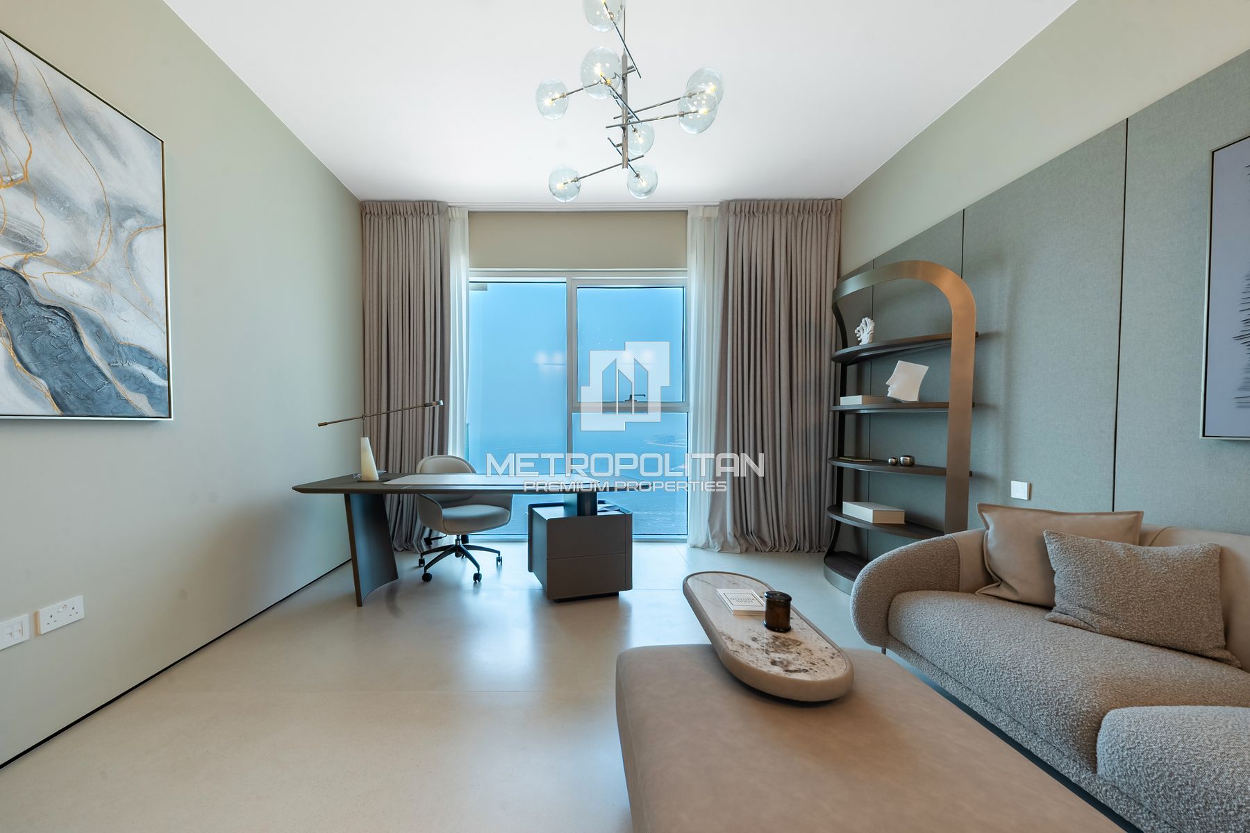 Elegant 4BR|Furnished| High Floor|Sea and Ain View