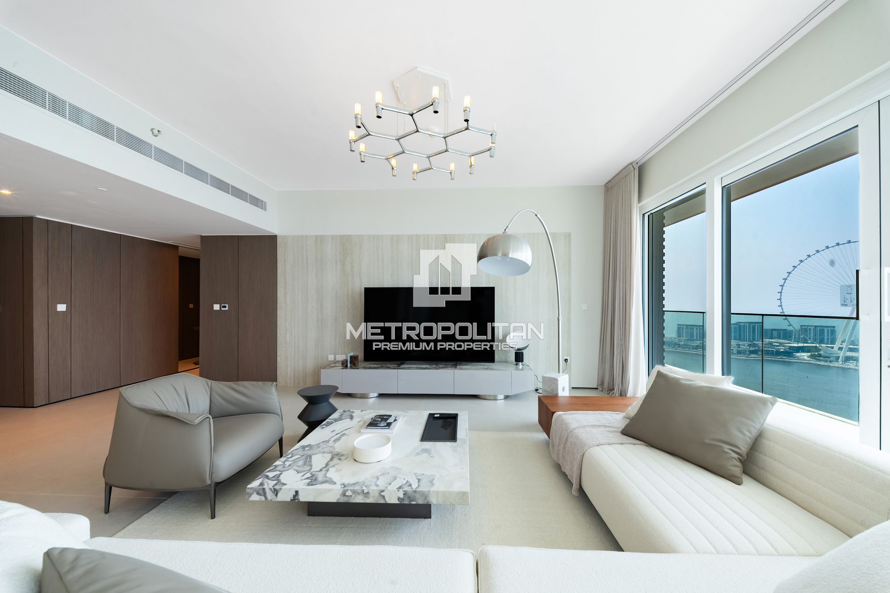 Elegant 4BR|Furnished| High Floor|Sea and Ain View