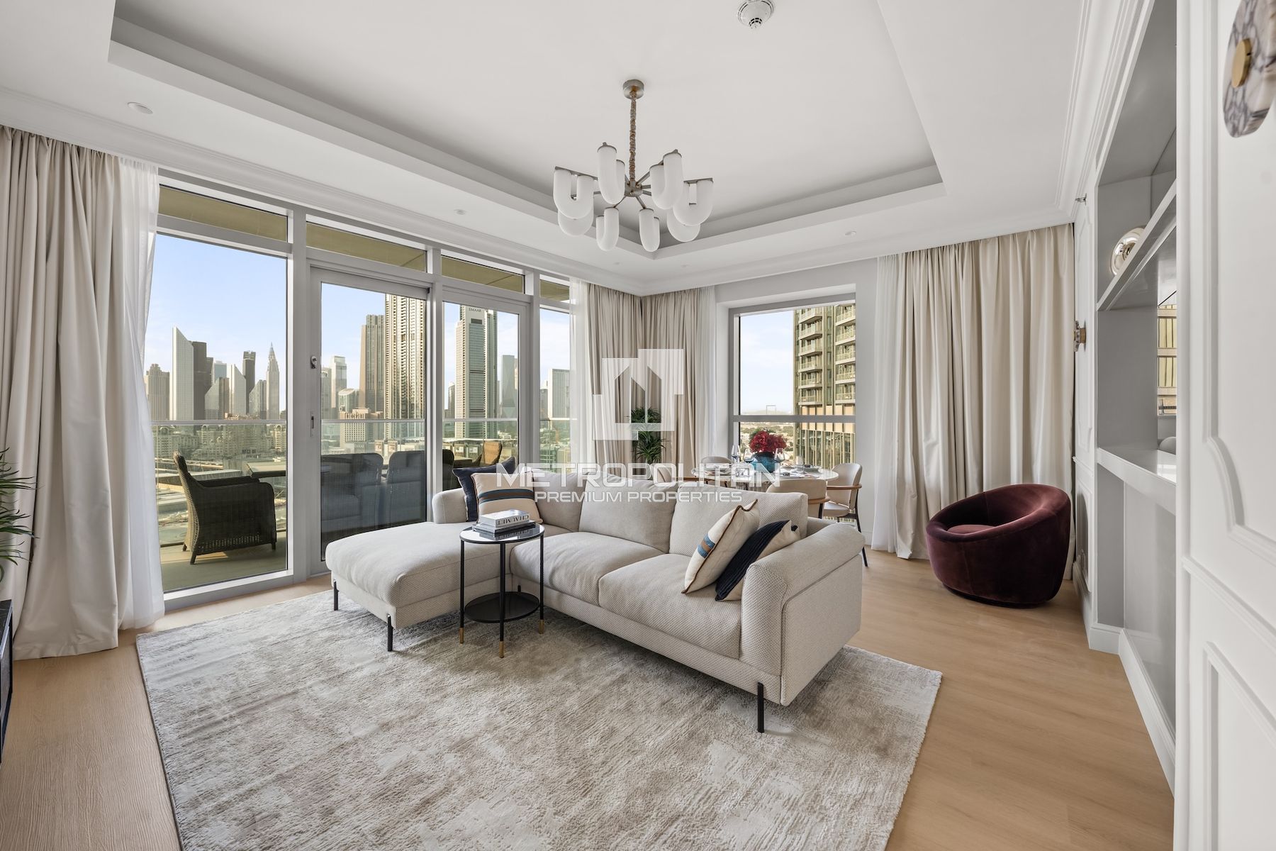 Fully Upgraded 2BR | Burj Khalifa View | Low Floor