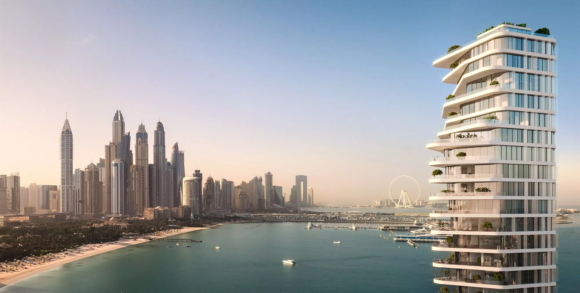 The Palm Beach Tower 3 by Nakheel at the entrance of Palm Jumeirah, Dubai Apartments for sale