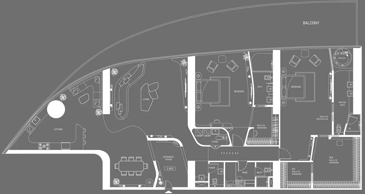 bugatti residences large 2 bedroom apartment floor plan