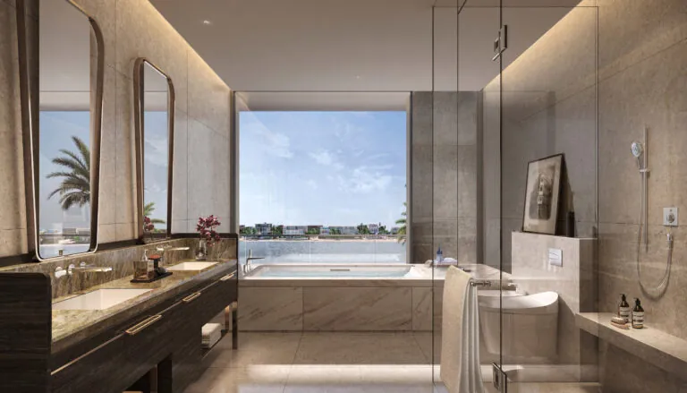 palm jebel ali villa bathroom