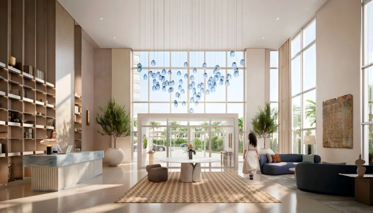 golf acres emaar south reception area rendering