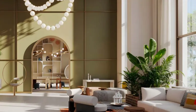 reception interior in hillsedge at dubai hills estate