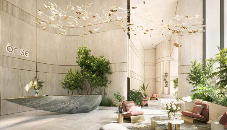 orise by beyond reception interior render