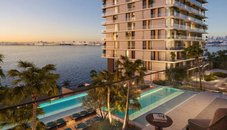 orise by beyond view of building with community pools and the sea