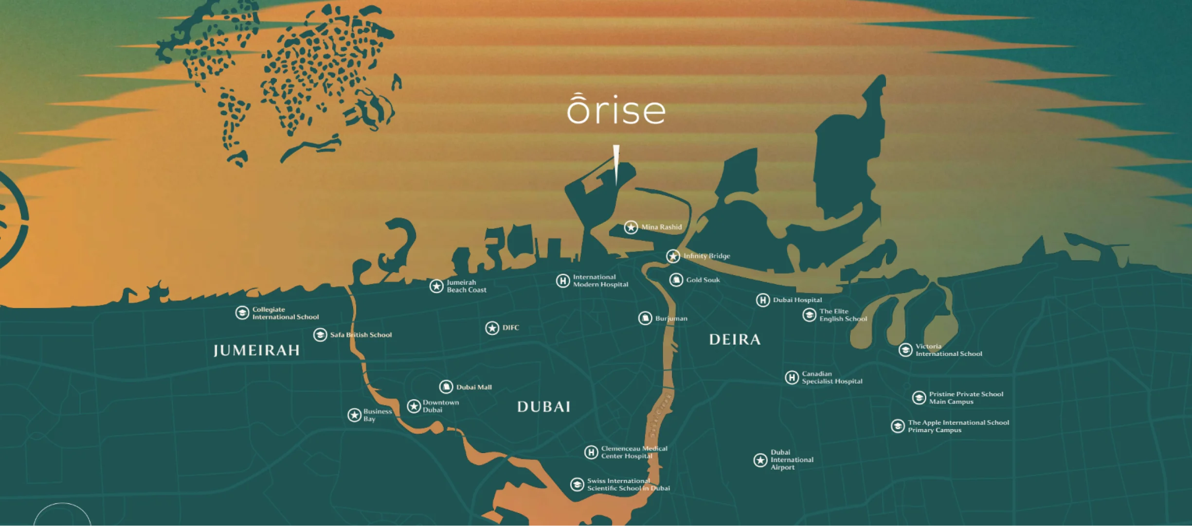 orise by beyond location shown in dubai masterplan map