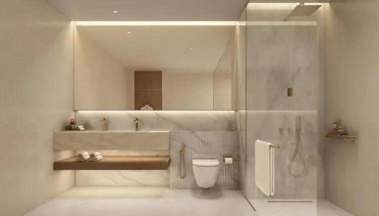 bathroom interior rendering trump tower jeddah