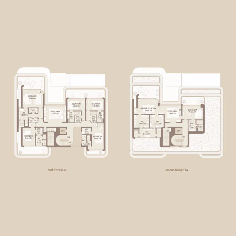 jumeirah asora bay 6 bedroom mansion floor plan