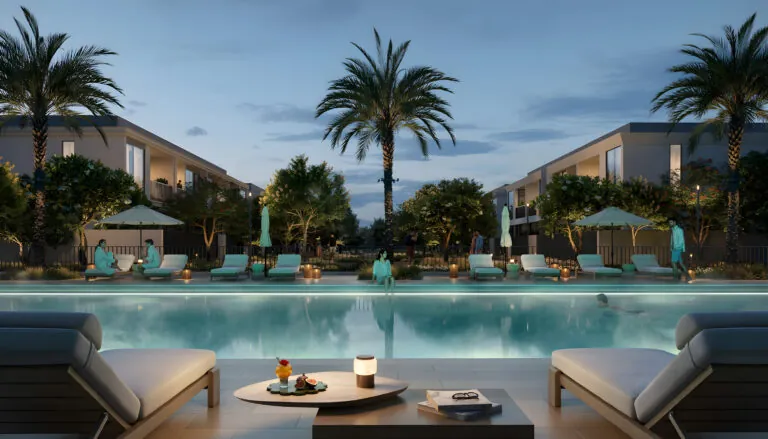 community pool in greenspoint at emaar south