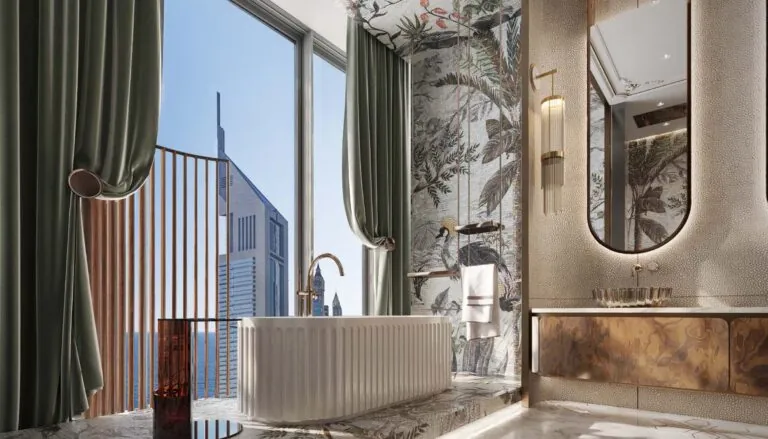 luxury bathroom interiors at burj azizi