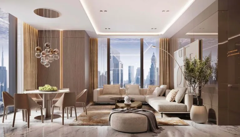 living room interiors in burj azizi
