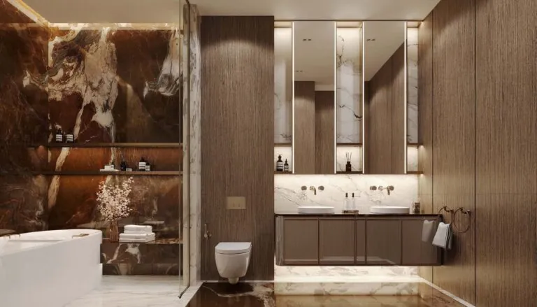 bathroom interiors at burj azizi dubai
