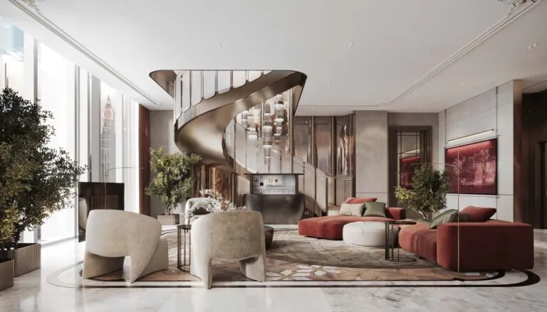 duplex apartment interior at burj azizi dubai