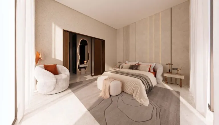 master bedroom with lush interiors