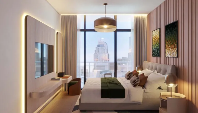 doubletree by hilton in jumeirah garden city bedroom interiors